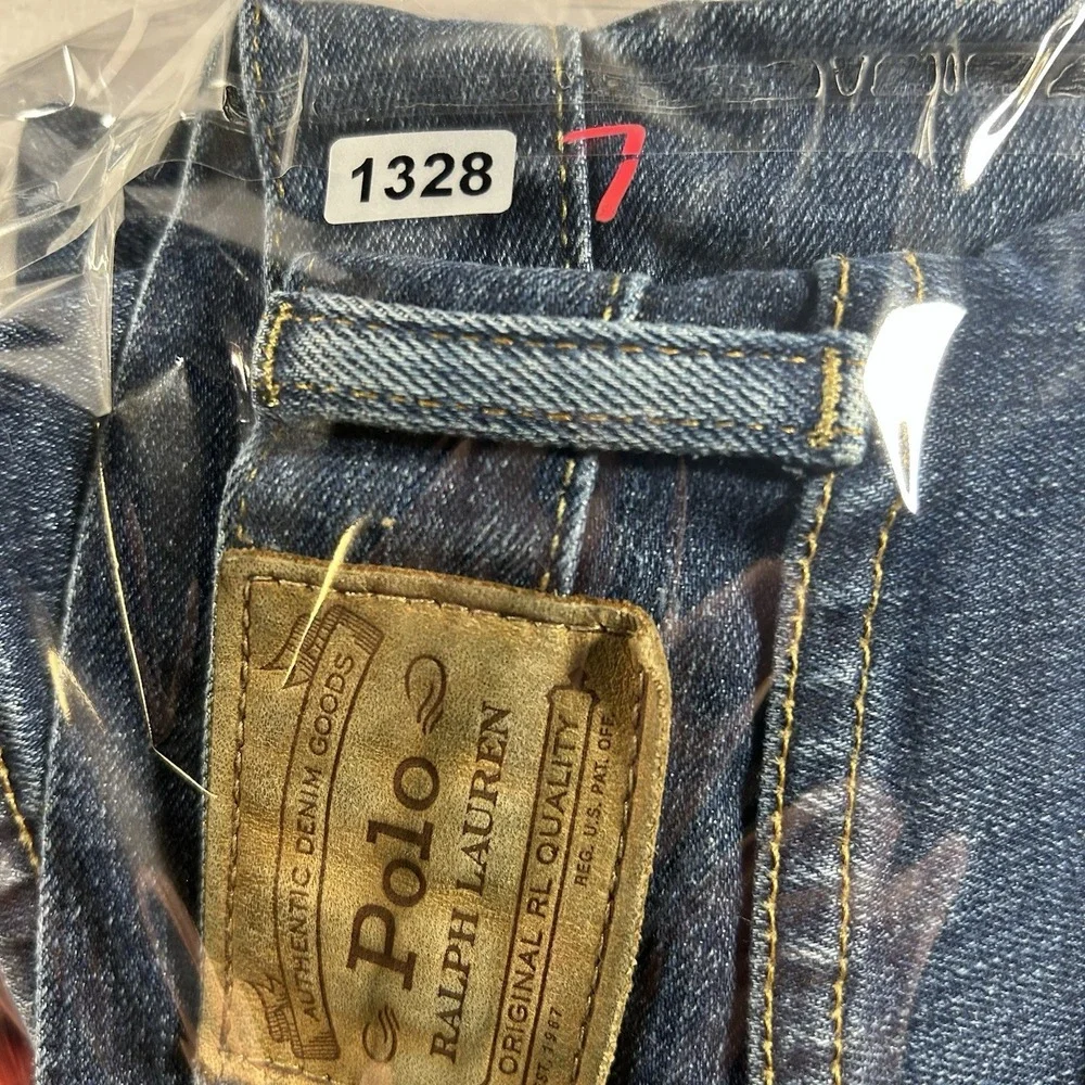Mens Polo Ralph Lauren Varick Slim Straight Jeans‎ 36x30 Medium Wash Blue Denim